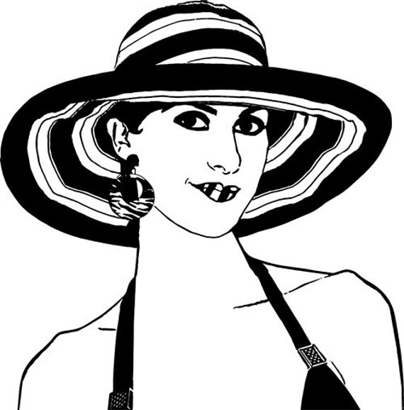 woman in hat clipart - photo #10