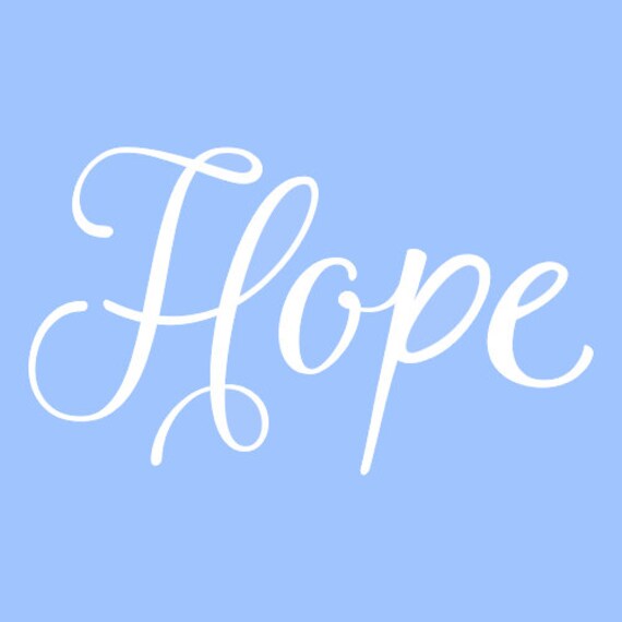 4 HOPE STENCIL STENCILS template templates craft word