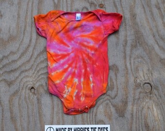 Sweet Stuff Tie Dye Baby Onesie (American Apparel Organic Cotton 12-18 Months 4001ORG) (One of a Kind)