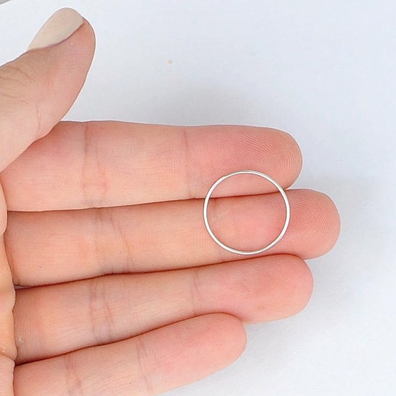 Simple Platinum Wedding Band Thin PT950 Ring