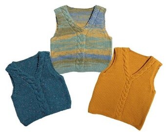 Nancy Lindberg Family of Vests Knitting Pattern- child thru adult sizing- Timeless!