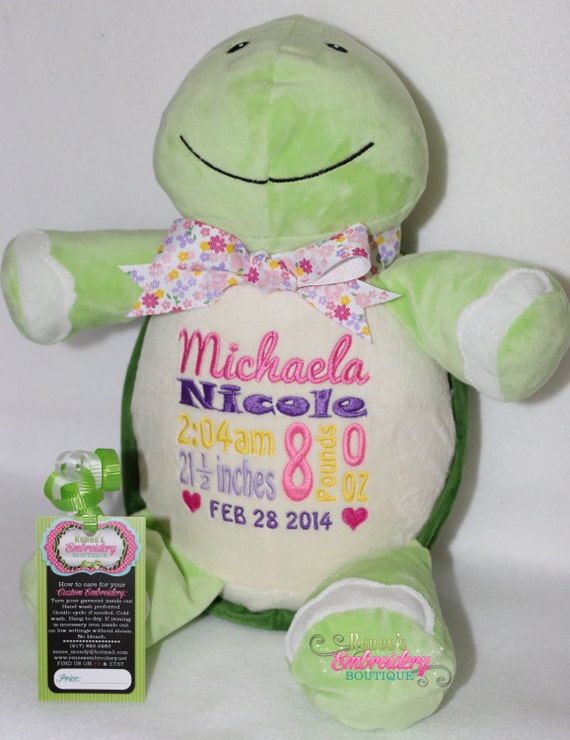 personalized stuffed turtle