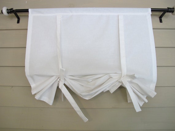 White Cotton 48 Inch Long Window Shade Stagecoach Off White