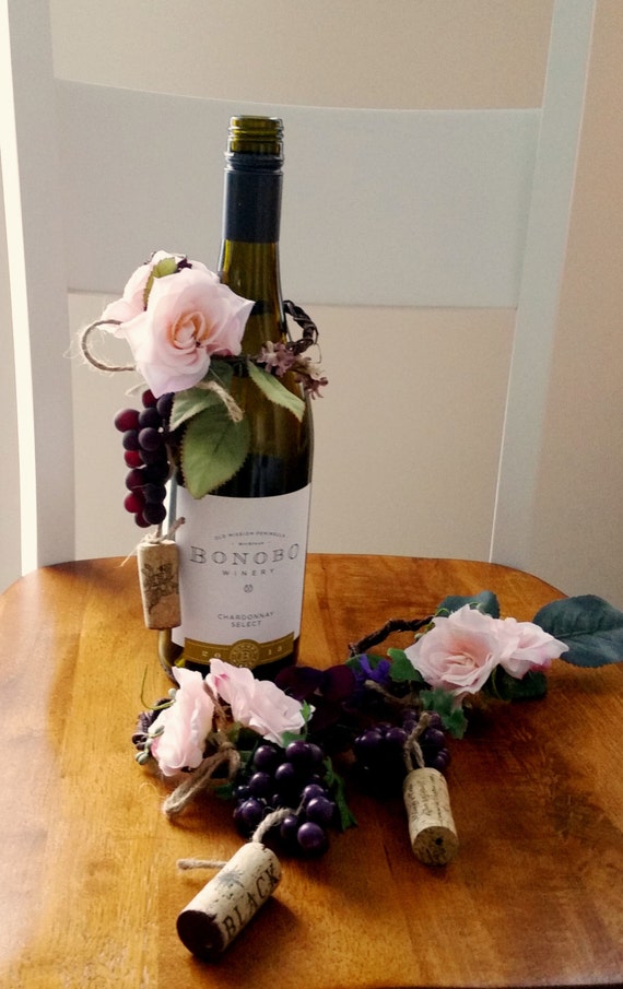 3 centerpieces Bridal Shower Favors Wine Theme decoration