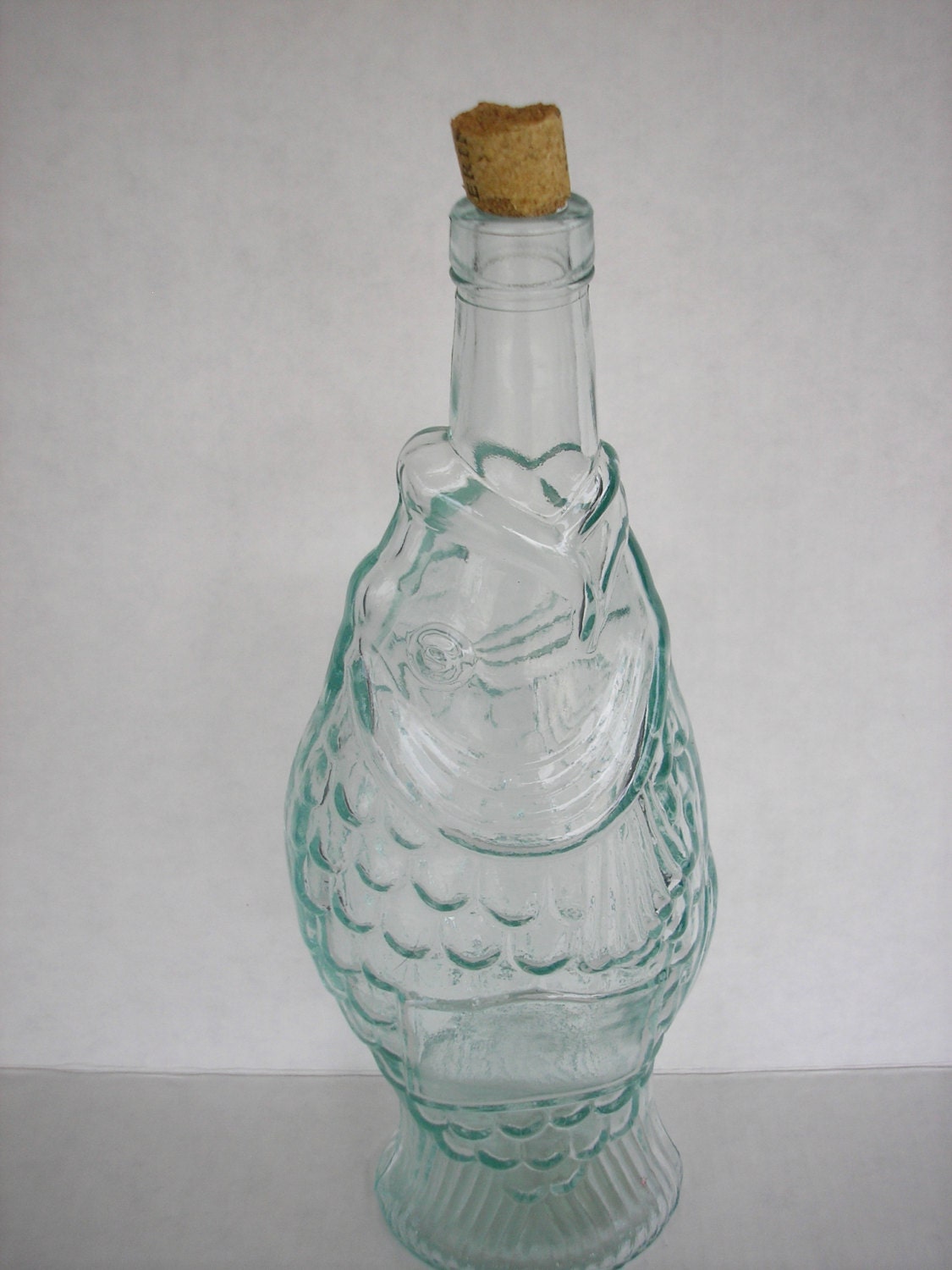 Vintage Wine Bottle Green Glass Fish Wine Bottle Spain Wine
