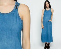 Popular items for denim maxi dress on Etsy