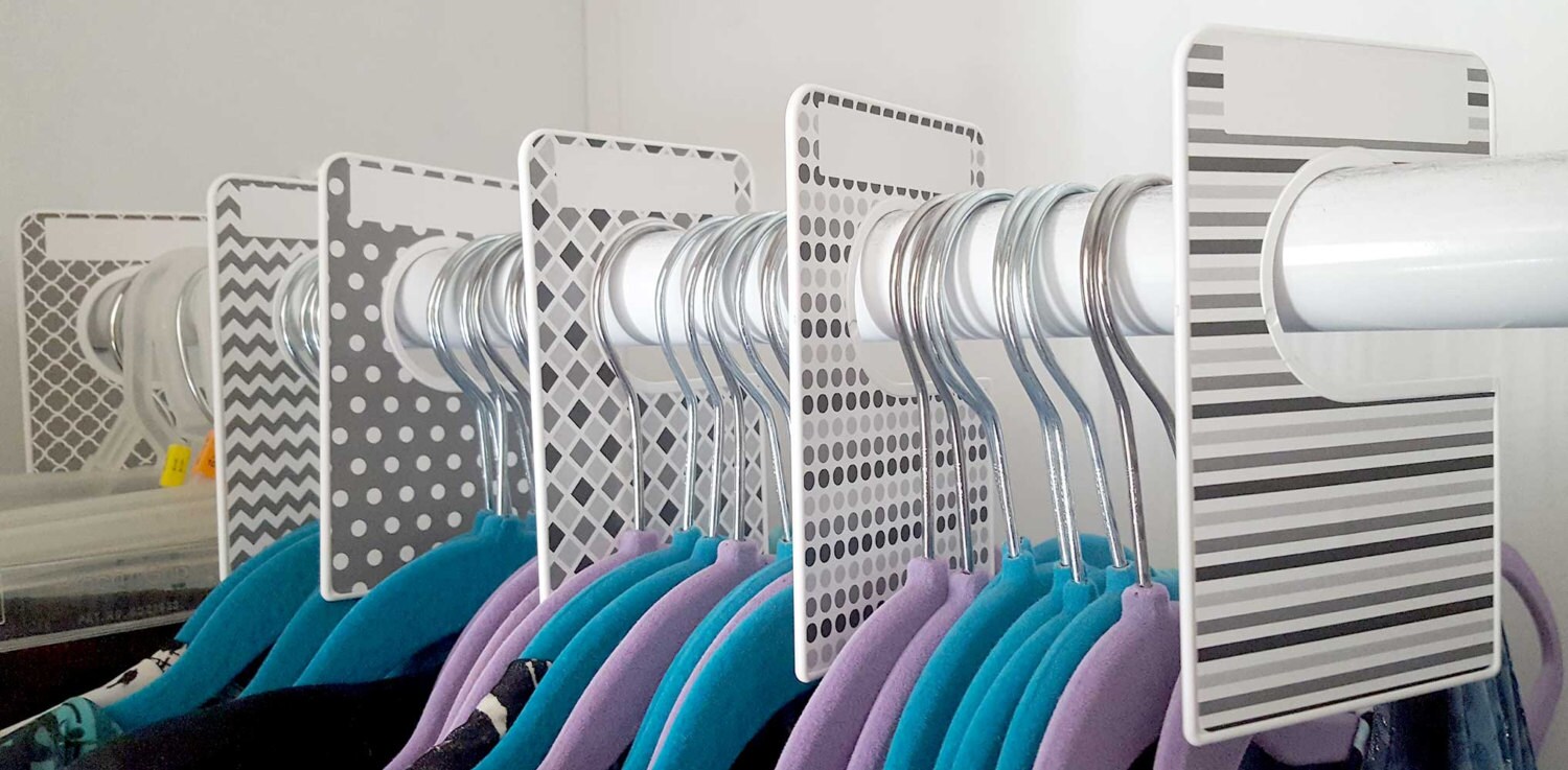 6 closet dividers any size gray adult or baby by digitaldoodlebug