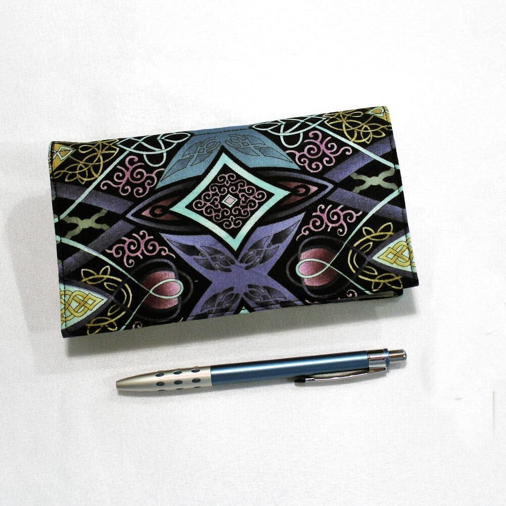 Checkbook Cover for Duplicate Checks with Pen Holder. Paula
