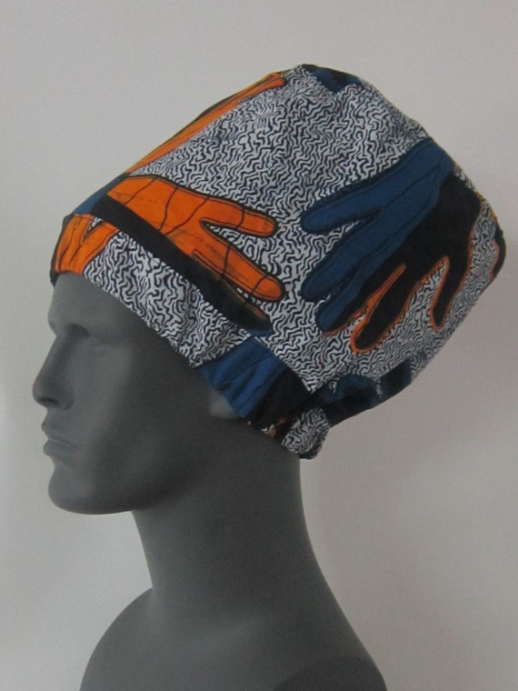 Men African Inspired Shower Cap Cotton Shower Cap Custom
