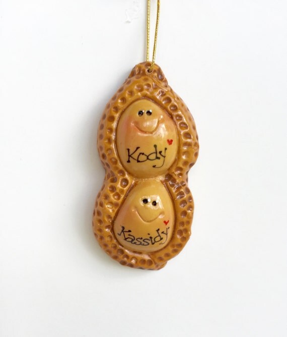 personalized peanut christmas ornament couple christmas personalized peanut christmas ornament couple christmas