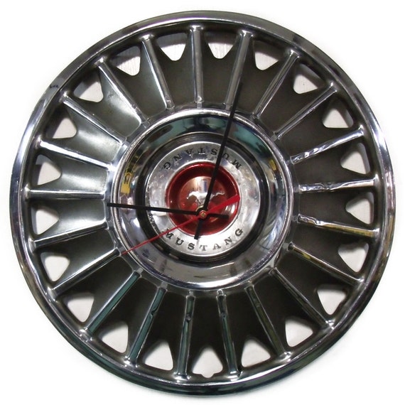 Mustang Hubcap Clock 1967 Ford Mustang Wall Clock Muscle