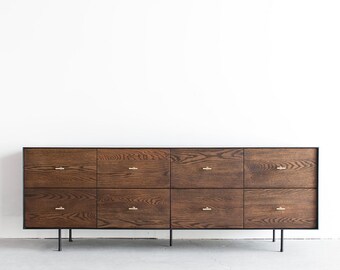 Arden White Oak Industrial Steel Dresser