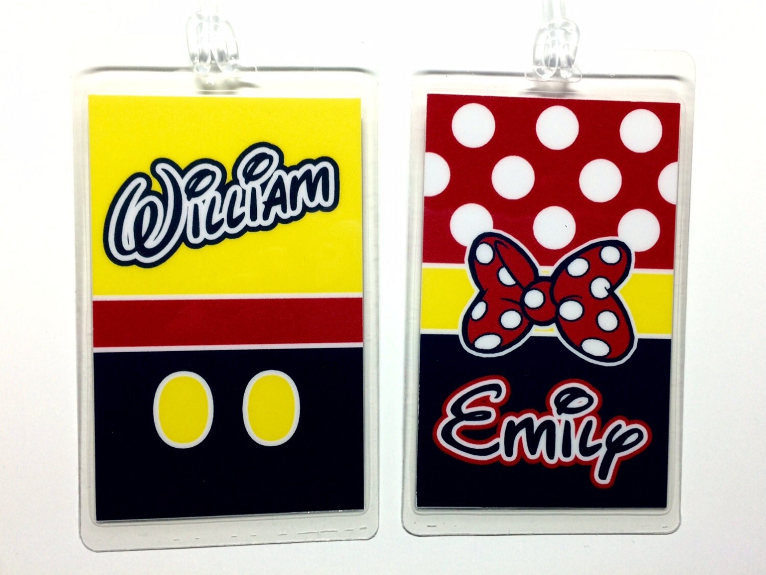 DISNEY Luggage Tags Set of 2 Personalized MICKEY and