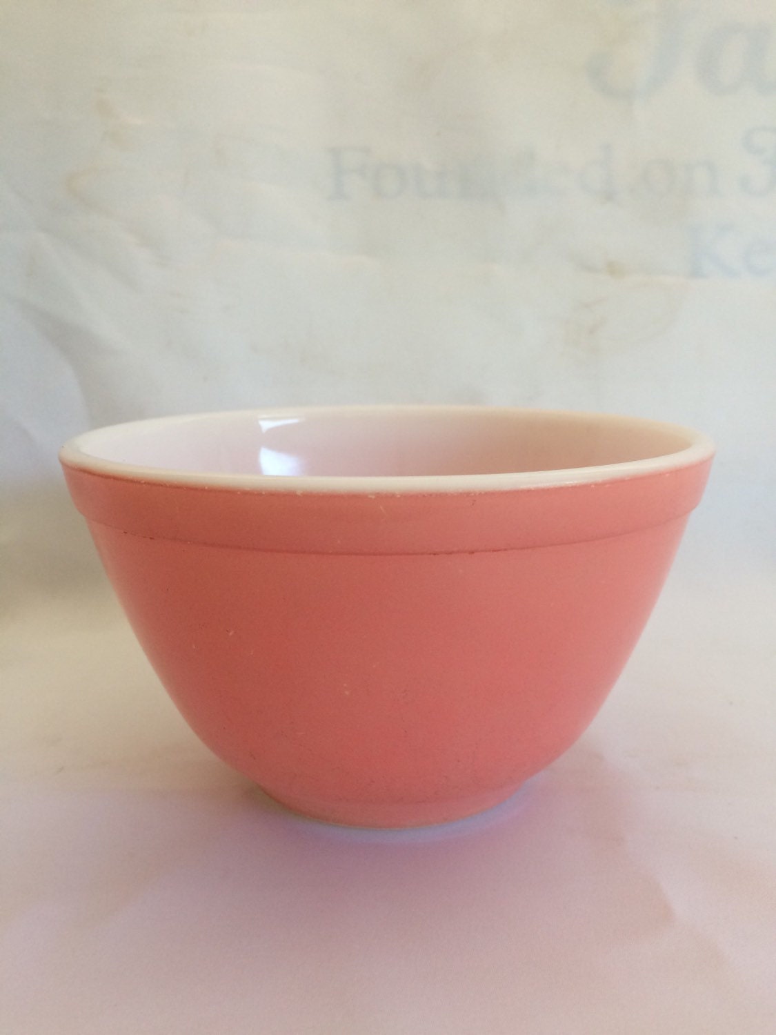 Solid Pink Pyrex Mixing Bowl
