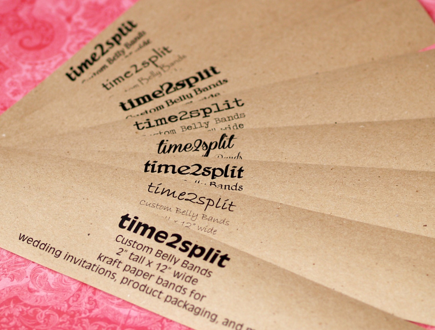 Kraft Paper Wide Belly Bands 100 2 x 12