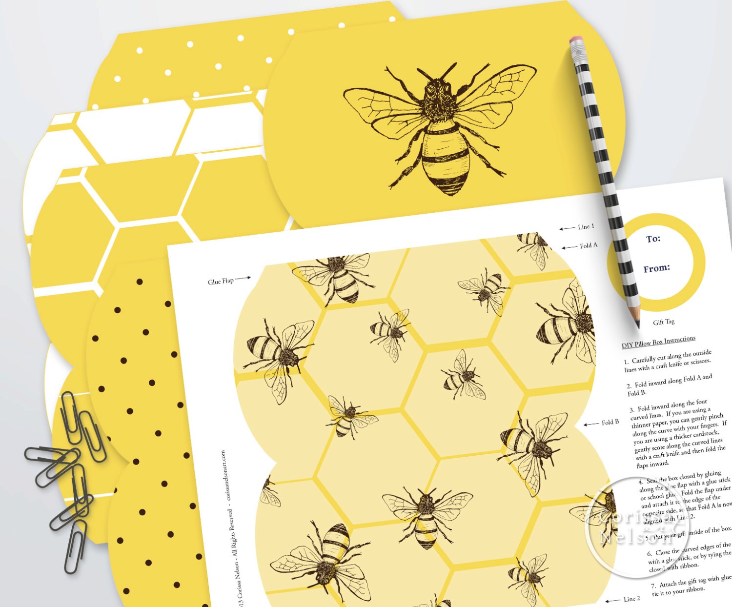 Beekeeper's Product Packaging 6 Honey Bee Printable