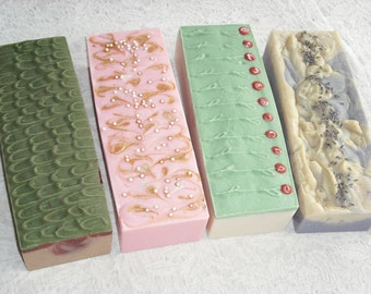4 SOAP LOAVES - 2.5 lb. loaves / 10 lbs. total / Bulk Soap / Wholesale Soap / 32 to 36 bars / Favors / Cold Process Soap