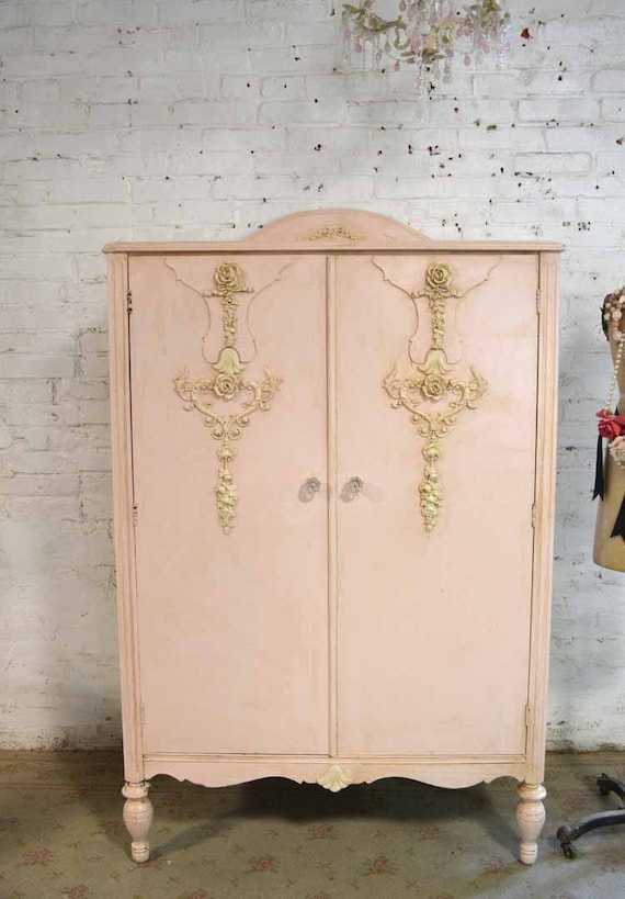 Armoire Painted Cottage Chic Shabby French Romantic Armoire/