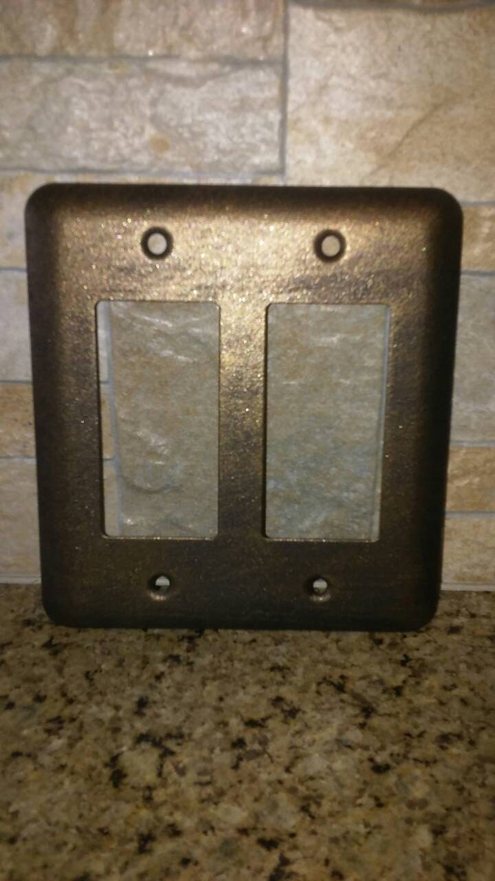 Double Rocker Metal Switch Plate Cover FREE USA SHIPPING