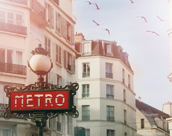 Paris Photography // Paris Prints // Paris Metro // French decor for a modern Living Room // Large Print - "Paris Metro Print"