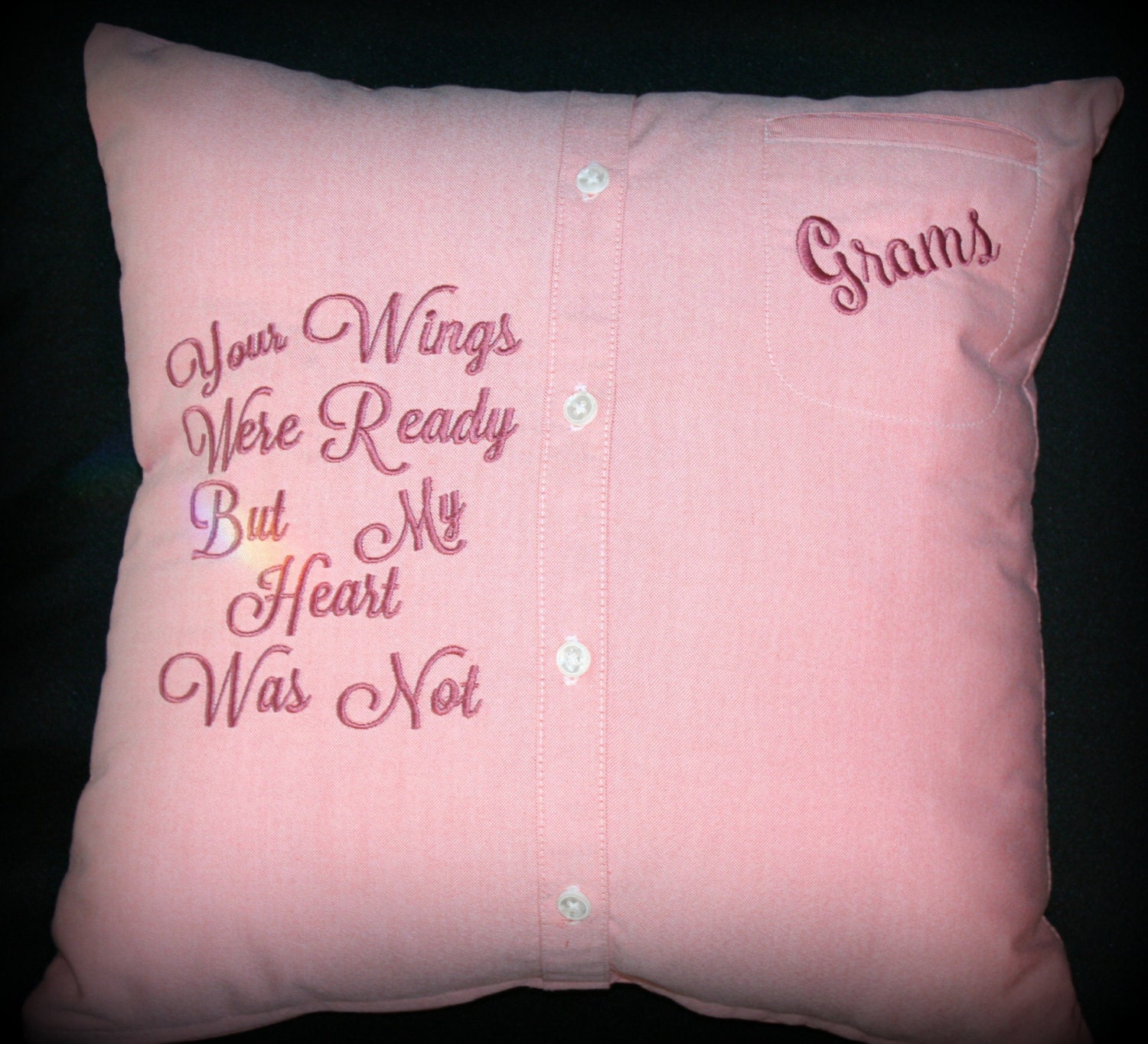 Memory Pillow/Keepsake Pillow made from your loved ones shirt