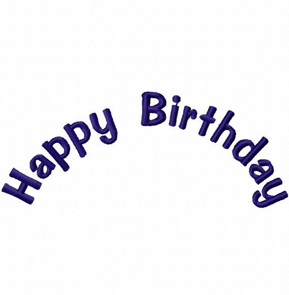 Items similar to Happy Birthday Arch Embroidery Machine Applique Design ...