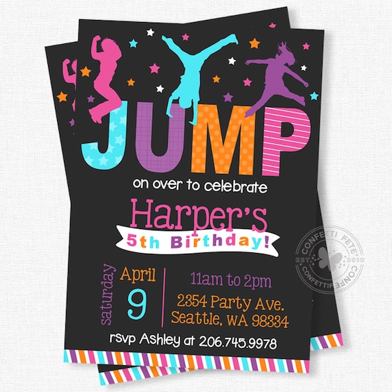 Jump Party Invitations 9