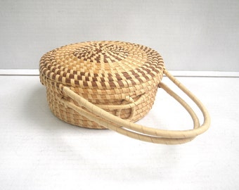 Sweetgrass Basket Purse South Carolina Lid Handles
