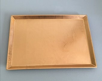 vintage 1970s japanese gold lacquer tray
