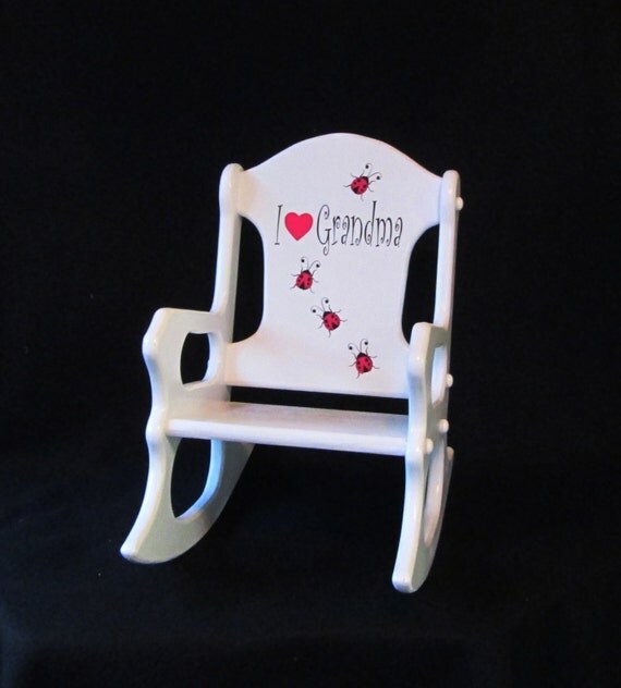 Child's Rocking Chair personalized I love Grandma