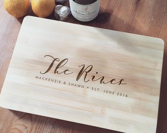 Personalized Cutting Board, Engraved Cutting Board, Custom Cutting Board, Wedding Gift, Housewarming Gift, Anniversary Gift, Gift for Couple