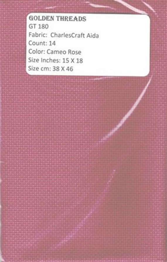 GT180 Charles Craft Aida Cloth 14 Count Cameo Rose15 X 18
