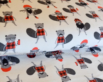 Burly Beavers Flannel Collection, Flannel Cotton, Hipster fabric, Grey Fabric, Boy Fabric, Robert Kaufman Fabrics Choose size and quantity