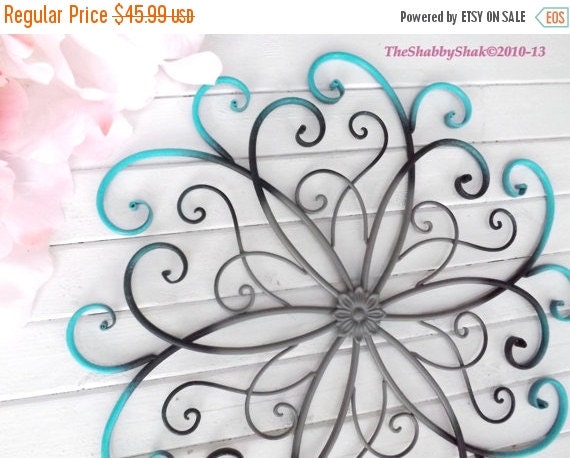 On Sale Large Metal Wall Art / Bedroom Wall Decor by Theshabbyshak