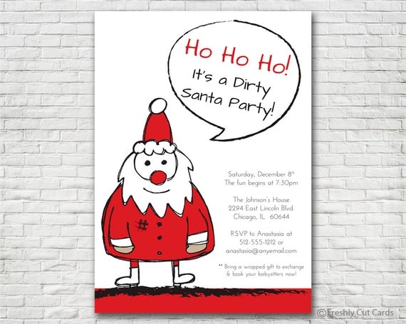 Dirty Santa Invitation Wording 10