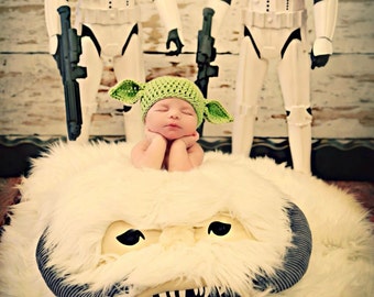Newborn Photo Prop Yoda Hat