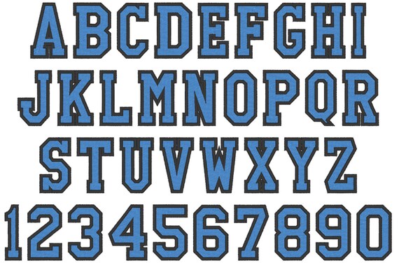to 3d letters crochet how Collegiate, type Varsity machine Collegiate Font block