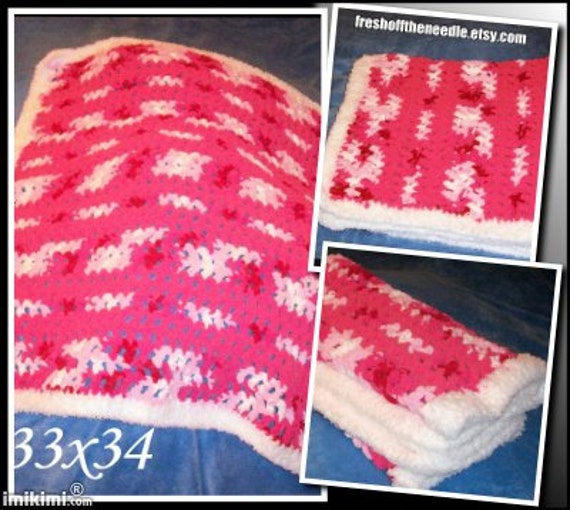 Bernat Baby Blanket Pink Baby Blanket Photo Prop Baby