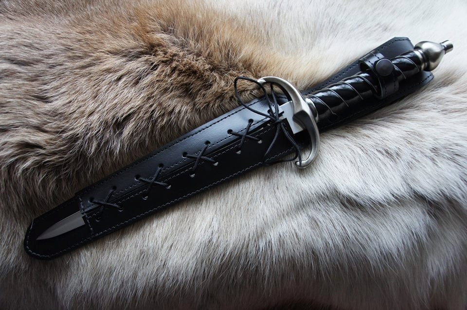 Large Leather Athame Belt Sheathe