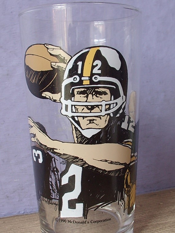 Vintage Pittsburgh Steelers Drinking Glass 1990 by ShoponSherman