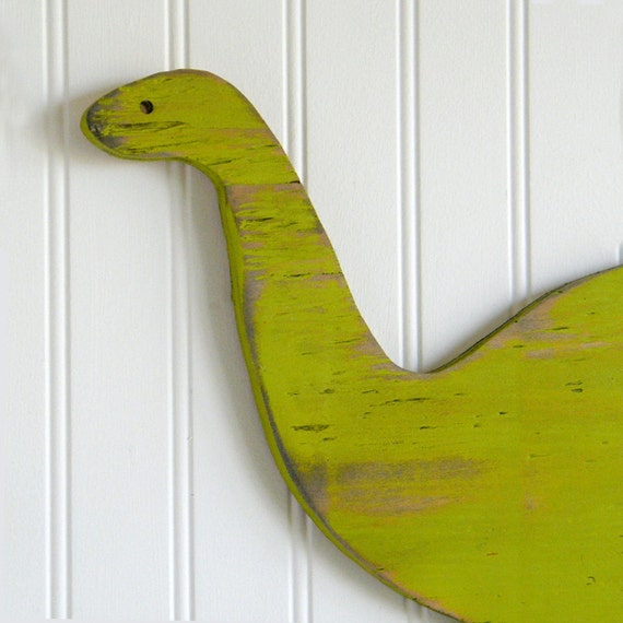 Small Brachiosaurus Dinosaur Wooden Wall Decor Baby Nursery