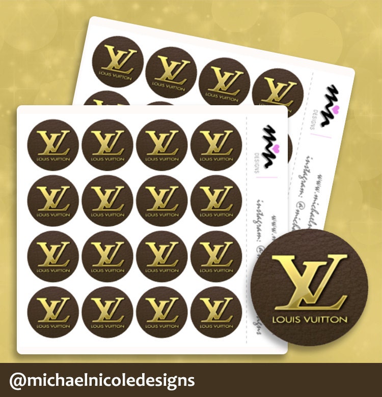 Louis Vuitton Stickers 0.75 Matte or by MichaelNicoleDesigns