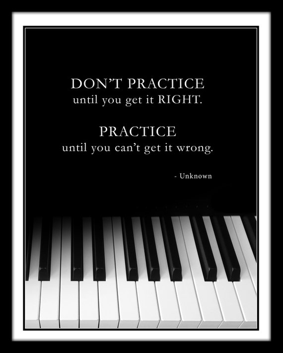 Piano Keyboard Motivational Music Quote Piano by MusicArtandMore