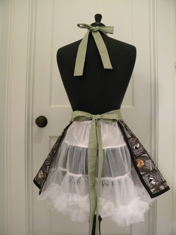 Womens Apron-Farmers Market-Full Sweetheart Apron