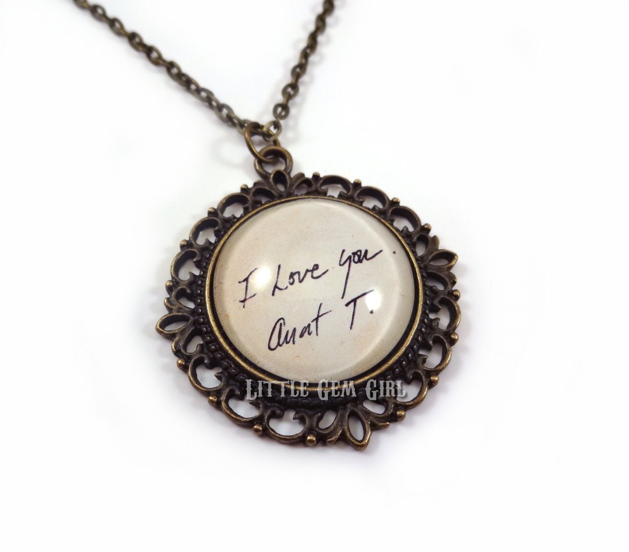 Signature Jewelry Custom Handwriting Necklace Handwriting