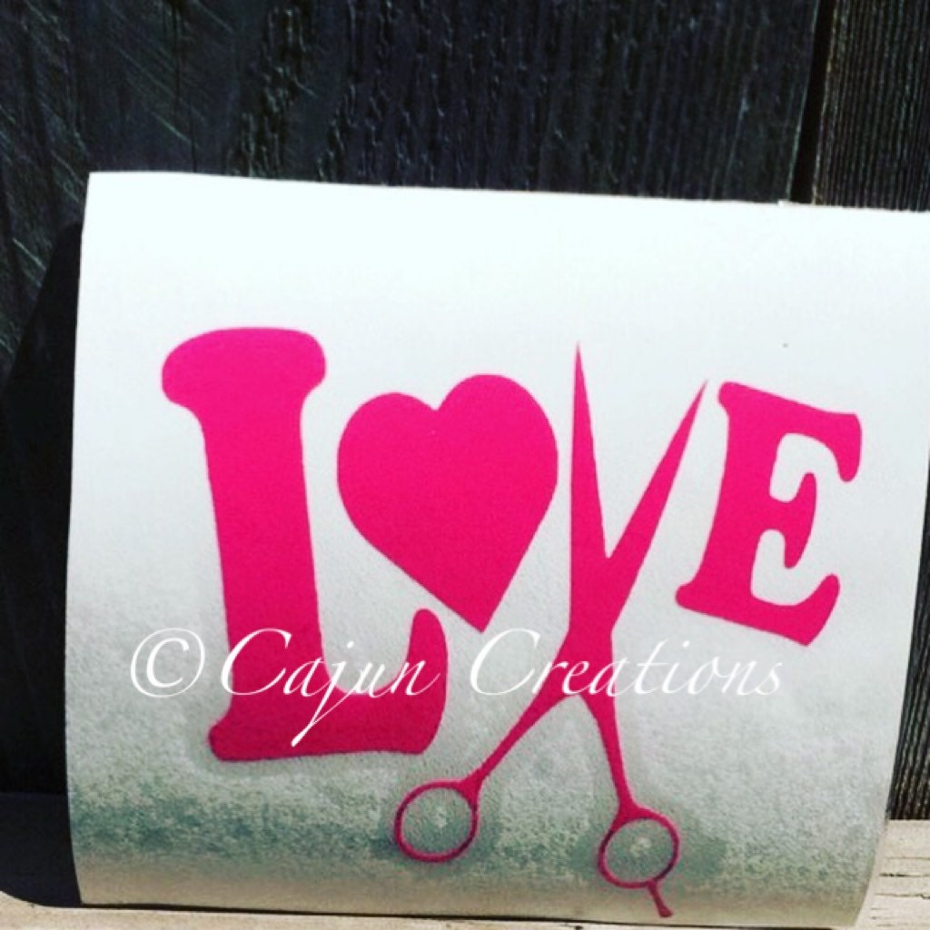 Hair stylist decals car decal hair dresser by TheCajunCreations