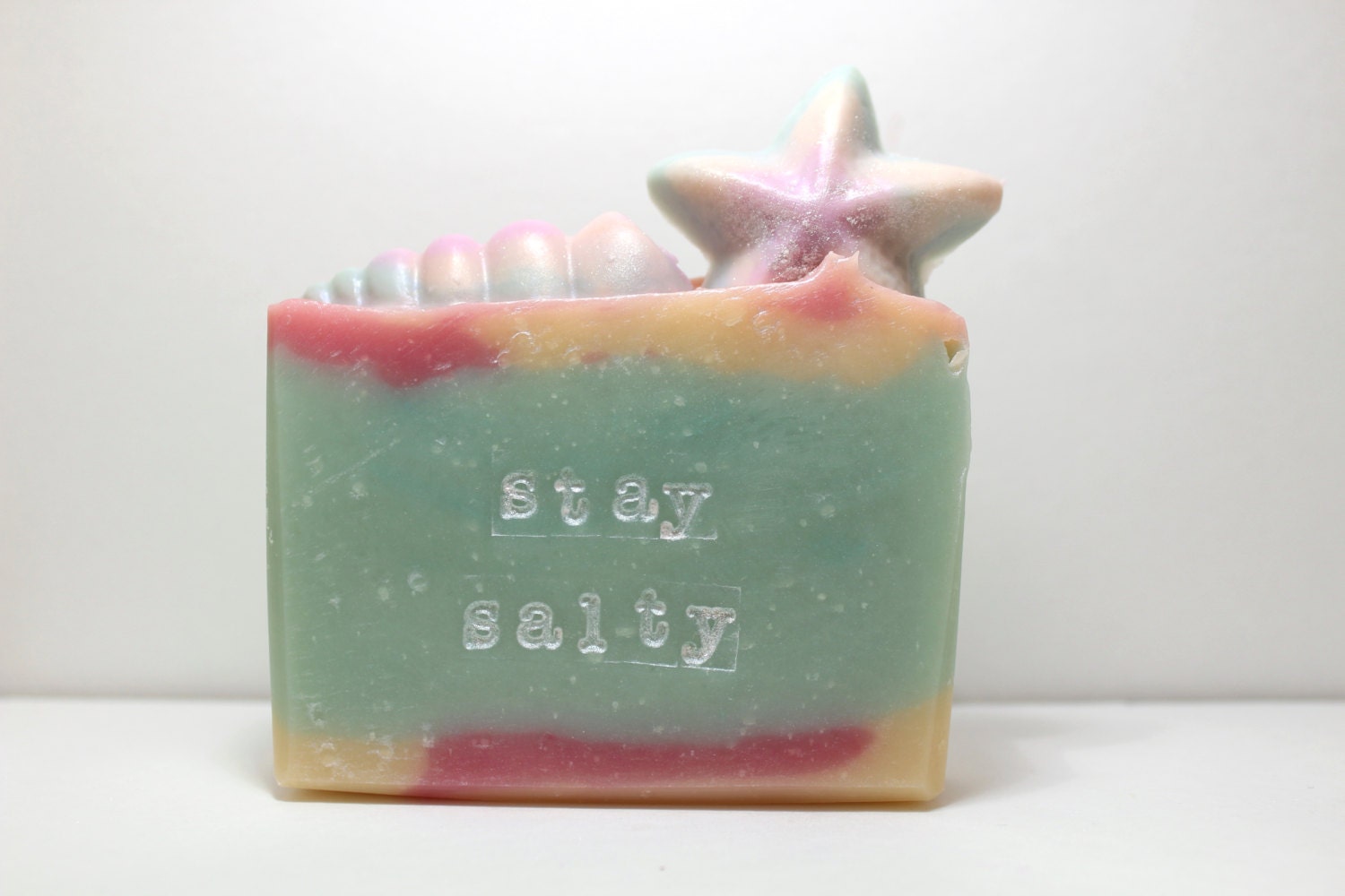 Stamped Handmade Soap Stay Salty Stamped Soap Words on