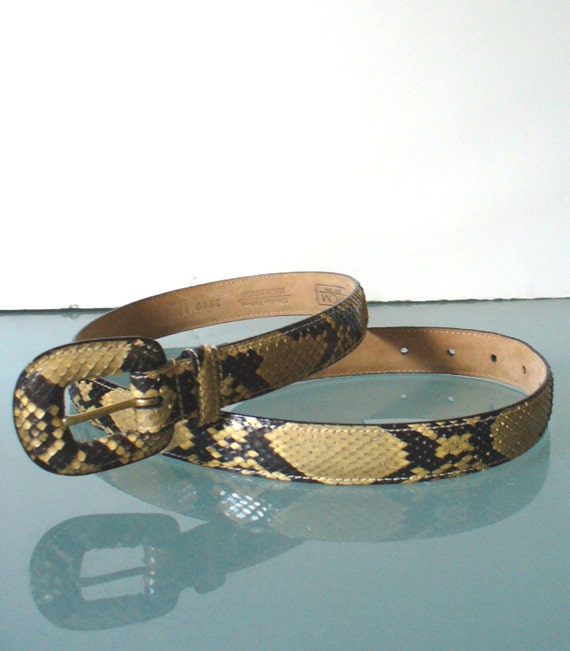 WCM Python Snake Skin Belt Size L