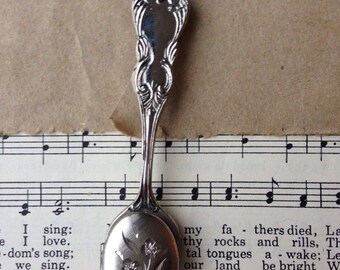 Vintage Silver Spoon Locket Necklace