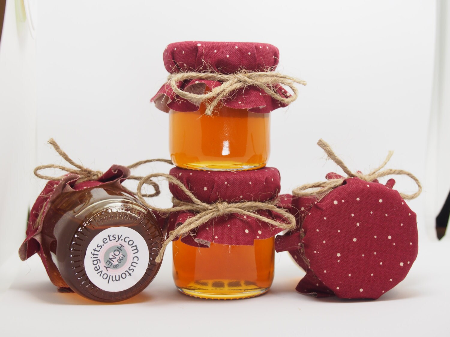 75 Mini Honey Pots Wedding Favors Small Glass Honey Jar